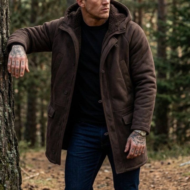 Men'S Outdoor Hunting Jacket - 새로운 남성용 인조 퍼 안감 후드