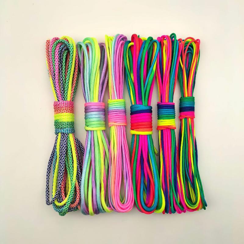 Paracord Survival Bracelet - 2mm/3mm/4mm 레인보우 파라코드 7가닥 낙하산 줄
