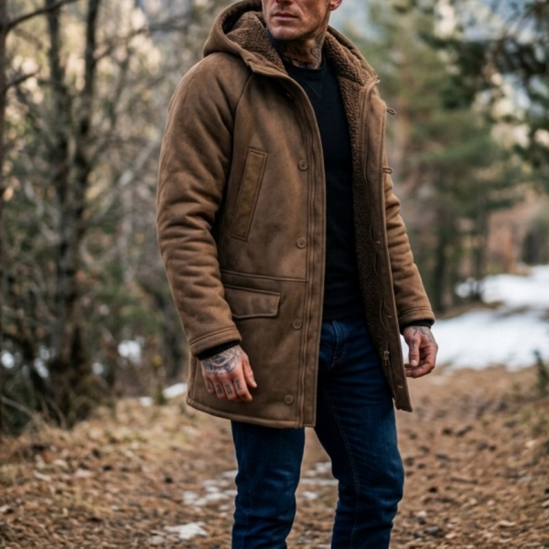 새로운 남성용 인조 퍼 안감 후드 겨울 재킷 |   방 - Men'S Outdoor Hunting Jacket 리뷰 및 가격