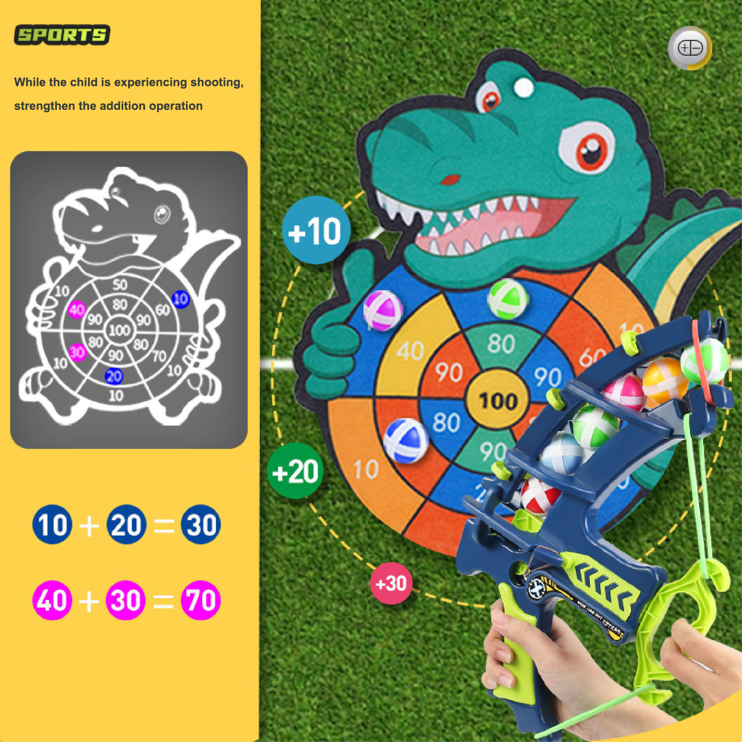 몬테소리 던지기 스포츠 새총 대상 끈적 공 다트 보드  - Outdoor Hunting Toys 리뷰 및 가격