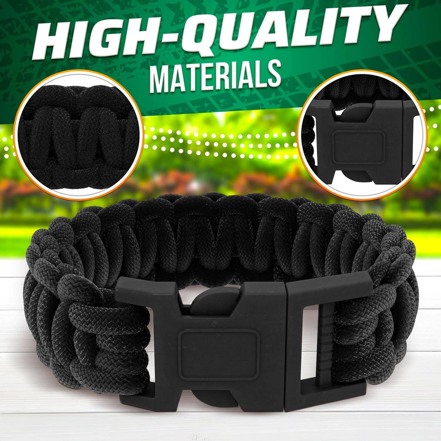 남녀공용 파라코드 팔찌, 낙하산 줄로 엮은 팔찌, 8- - Paracord Survival Bracelet 리뷰 및 가격