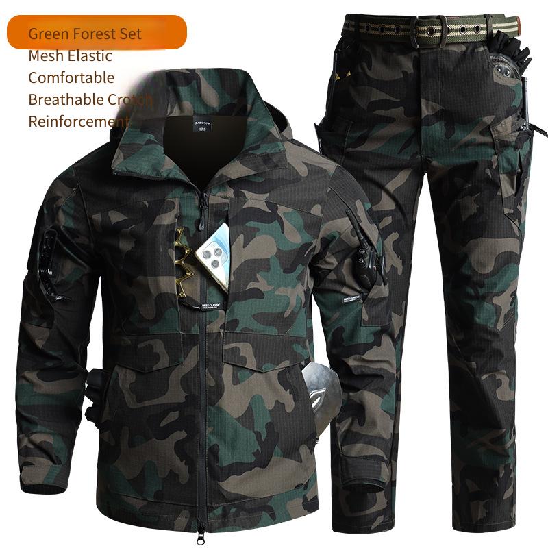 남성용 카모플라주 전술 장비 세트 후드형 통기성 립스탑 - Men'S Outdoor Hunting Jacket 리뷰 및 가격