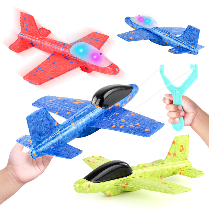 어린이 배출 거품 항공기 장난감 야간 조명으로 새총 배 - Outdoor Hunting Toys 리뷰 및 가격